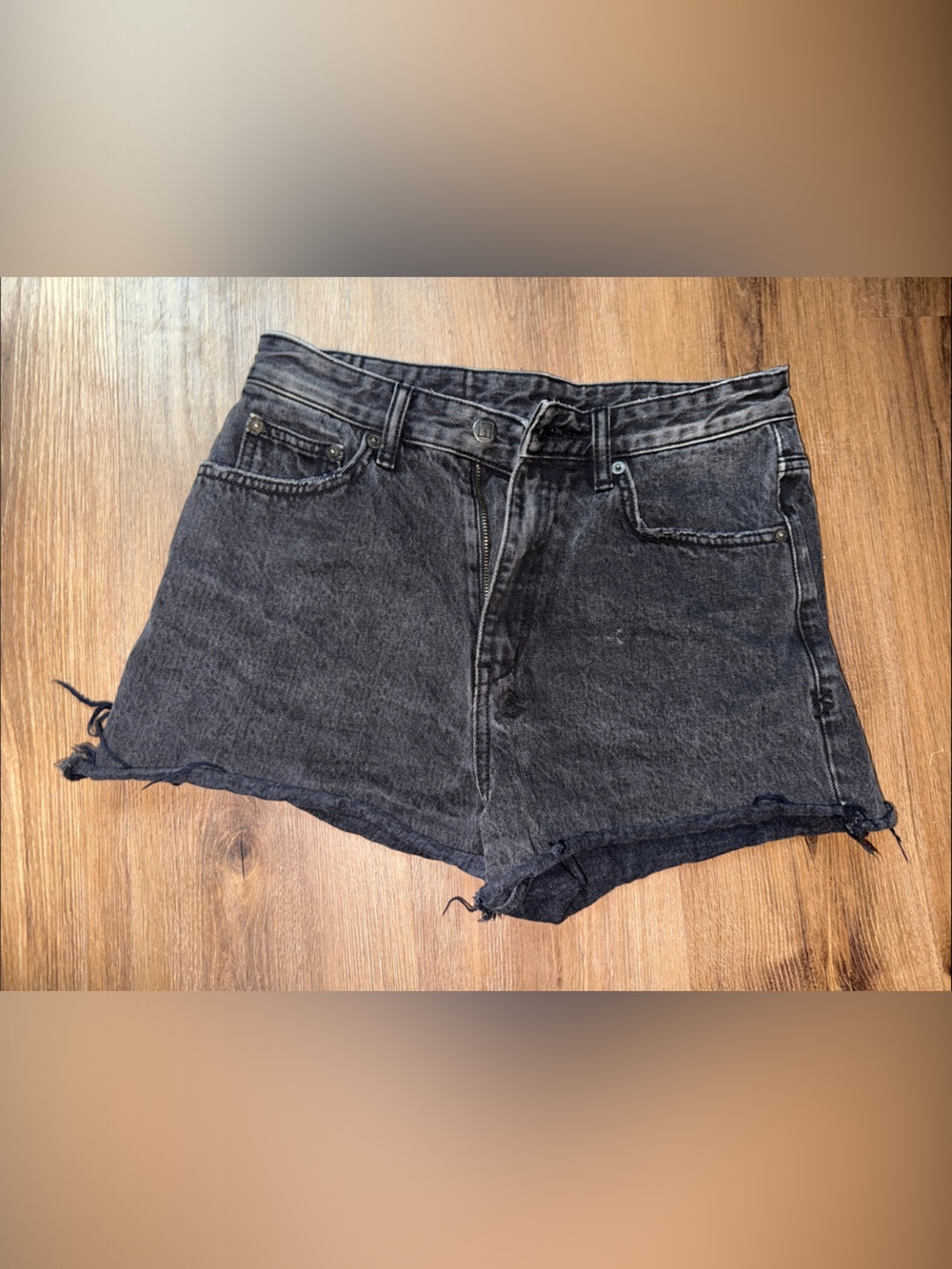 Ksubi Black Distressed Denim Jean Shorts